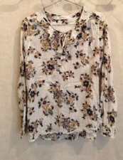Blouse à fleurs blanches viscose T36 Promod (2208014) 