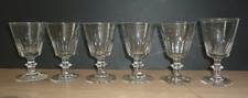 6 verres à vin cristal ancien Saint Louis baccarat Modèle Caton H : 11 cm 19ème