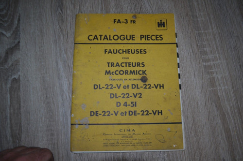 Catalogue pièces pour