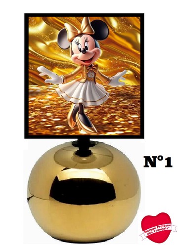 Lampe chevet minnie pied - minnie.,