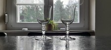 2 VERRES A VIN EN CRISTAL BACCARAT MODELE VENCE SIGNES Ht 14,2 cm