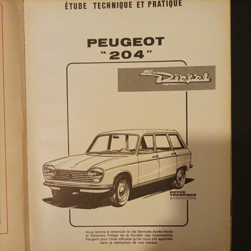 Revue technique peugeot 204 - technique,