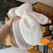 Femme Hiver Chaud Peluche Mitaines Gants Épais Faux Fourrure Décontracté Mignon