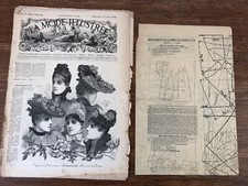 LA MODE ILLUSTREE Année 1891  # 16  avec son PATRON  / with PATTERN