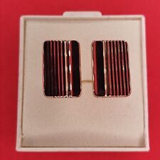 Boutons de manchette plaqués or jaune 18k avec poinçon Murat.