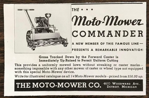 1939 moto mower detroit - detroit, mi