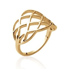 Bague ajourée femme - plaqué