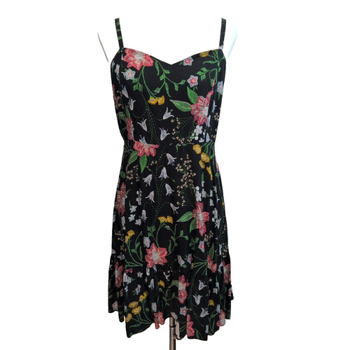 Robe été fleurie noire - robe,