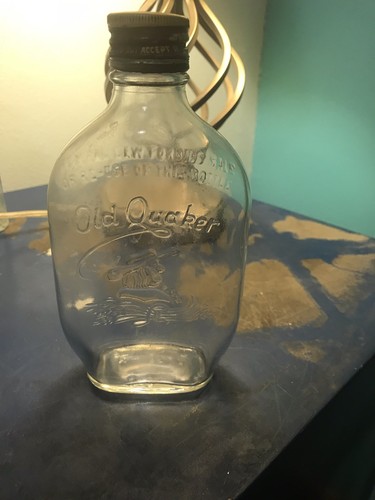 Vintage old quaker clear glass - vintage,