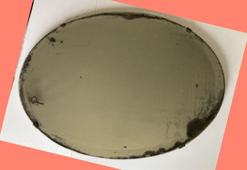 Ancien miroir plomb ovale - au,