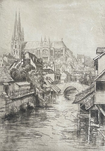 Chartres vue sur eure - chartres, et