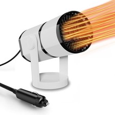 Chauffage de Voiture 2 en 1, 12V 150W Chauffage Soufflant De Voiture avec Rotati