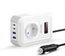 Convertisseur 12v 220v 230v 240v 200W Prise Allume Cigare Transformateur de Ten