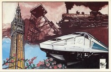 CPSM / ILLUSTRATEUR MACO / SUR LES RAILS DE L'AVENIR / LILLE 2002