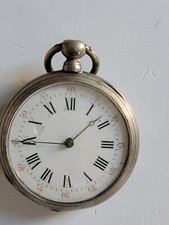 Ancienne Montre a Gousset a Clé en ARGENT poinçon crabe 72,5 grammes