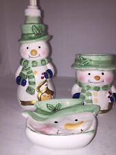 Snowman Bathroom Sink Set