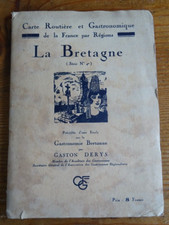 Carte Routière et Gastronomique de la France par Régions LA BRETAGNE gastronomie