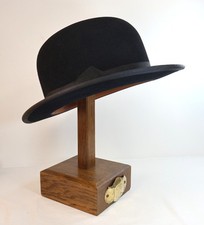 Chapeau Melon ancien en feutre Noir marque "Le Zéphyr" Taille 57