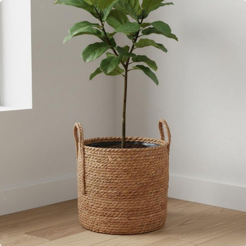 Jardinière tressée jonc - tressée,