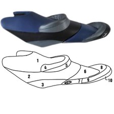 Housse De Siège Pour Yamaha 2005-2008 FX Cruiser, FX HO, FX Cruiser HO (Pas SHO)