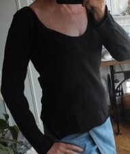 Pull noir ZADIG & VOLTAIRE taille 1 36/38 env. manches longues