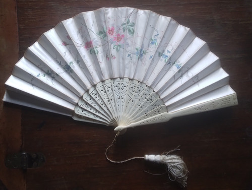 Ancien éventail belle époque - éventail,