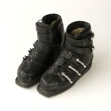 Chaussures de ski ancienne a crochets LE TRAPPEUR - Cuir - France - TBE - T37