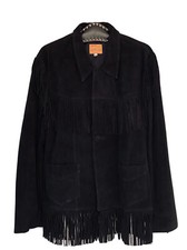 Veste à franges Leather LEVIS Western Wear Cuir noir - Taille M