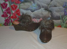 New 80%20 Brown Leather Clogs