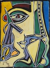 Tableau Peinture acrylique sur papier 50x65