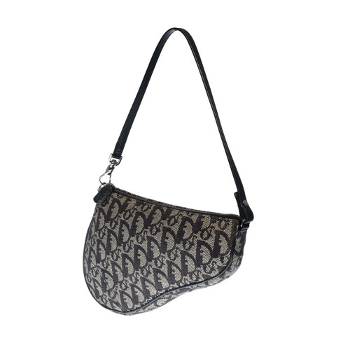 Sac dior saddle toile noir - dior, en
