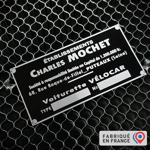 Plaque constructeur mochet - plaque,