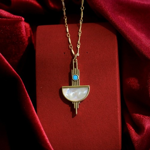 Collier pendentif doré - collier,