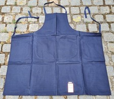 Tablier ancien Toile coton lin Bleu de Travail Jardinier bistrot ouvrier 
