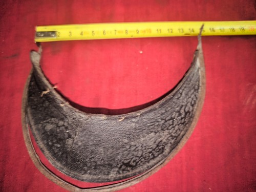 Visière cuir bordure acier - visière,