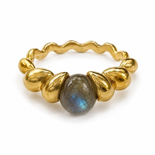Plaqué 24k labradorite - or, &