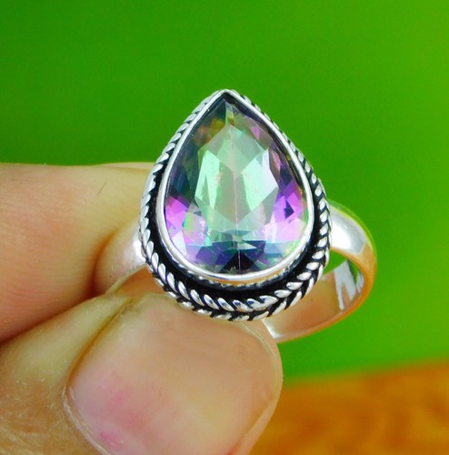 Bague faite main argent - en,