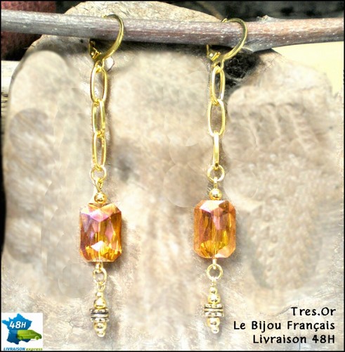 Boucles oreille cristal - boucles, de
