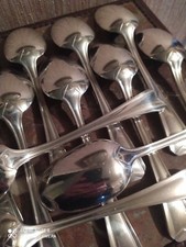 12 Cuillères de Table ART DECO Orfèvrerie Christofle Métal Argenté