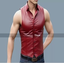 Chemise en cuir de motard