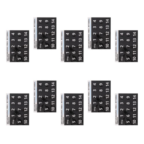 Feuilles étiquettes pour - 10,