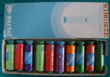 SARTEL mercerie ancienne  lot de 10 fusettes de fil coton avec la boite