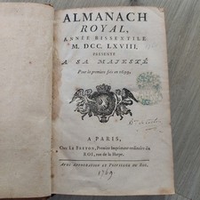 ALMANACH ROYAL ANNEE