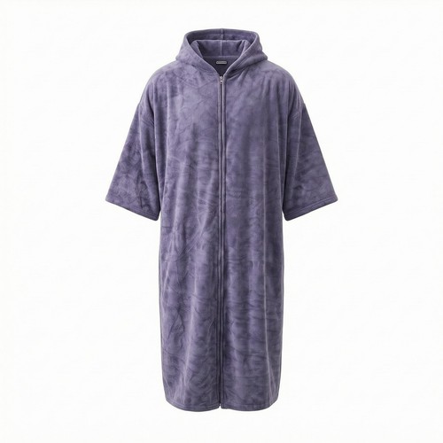 Peignoir zippé capuche - peignoir, à