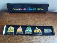 Coffret De 5 Pin's - Christine LAURE, la mode color. Complet Rare. 