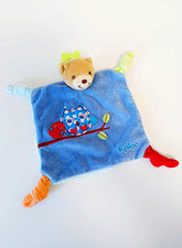 Doudou Carré Ours Bleu