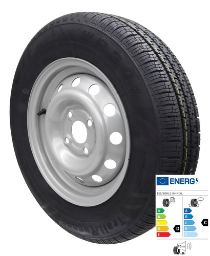 Roue complète 155 80r13 84n - roue, 155/80r13