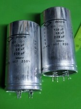 68, 150, 220 uF 350 V MICRO