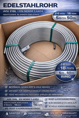 8x1mm tube inox aisi - inox, 316l