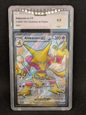 Carte Pokemon ALAKAZAM EX FA - Shiny PCA 9.5 - EV4.5 FR -215/091 - Neuf